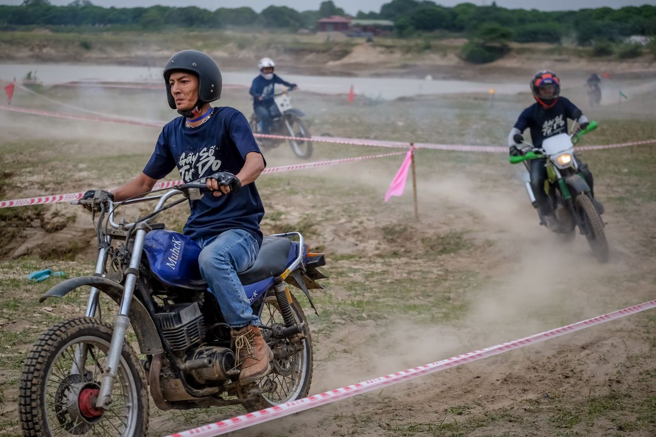 <strong>Modified relics: </strong>Costing between $300-$400 for a well-running two-stroke engine motorbike, some riders further modify the Soviet-era relic during off-road races. 