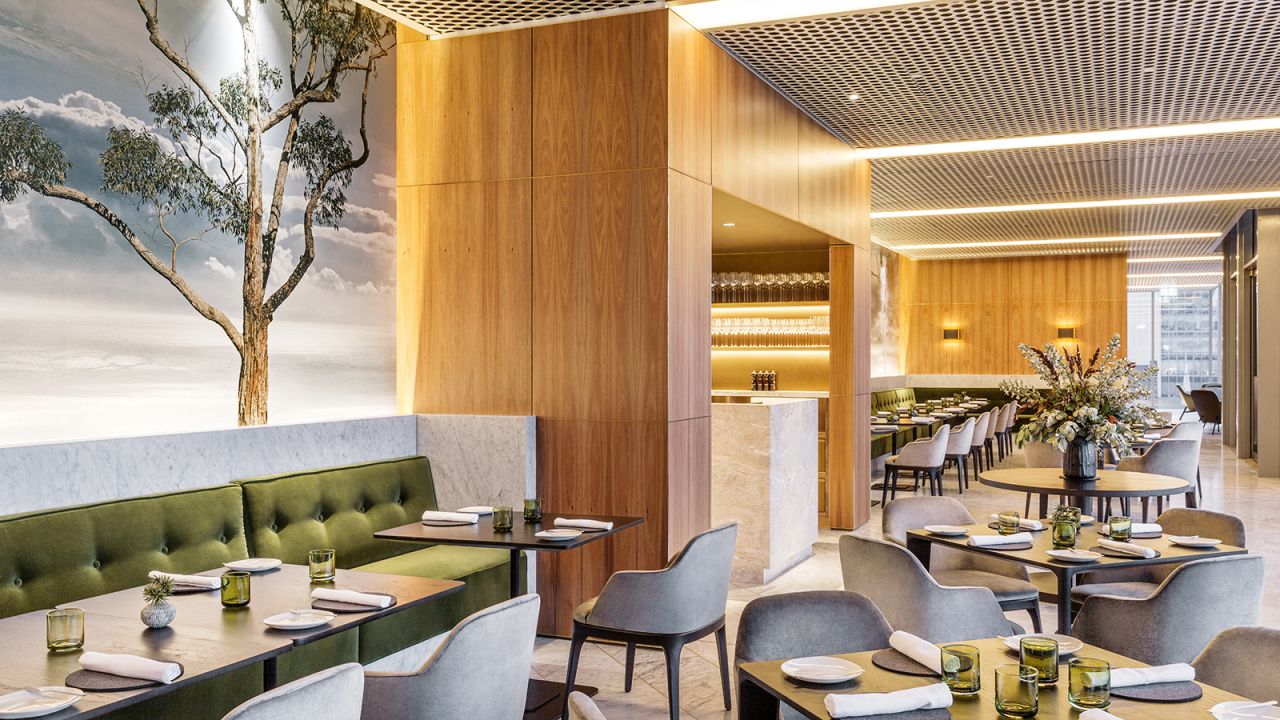 Inside Wildflower restaurant -- one of Perth's top eateries.