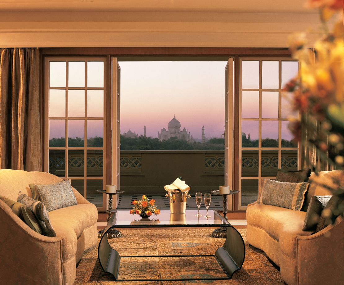 The Oberoi Amarvilas offers spectacular views of the Taj Mahal. 