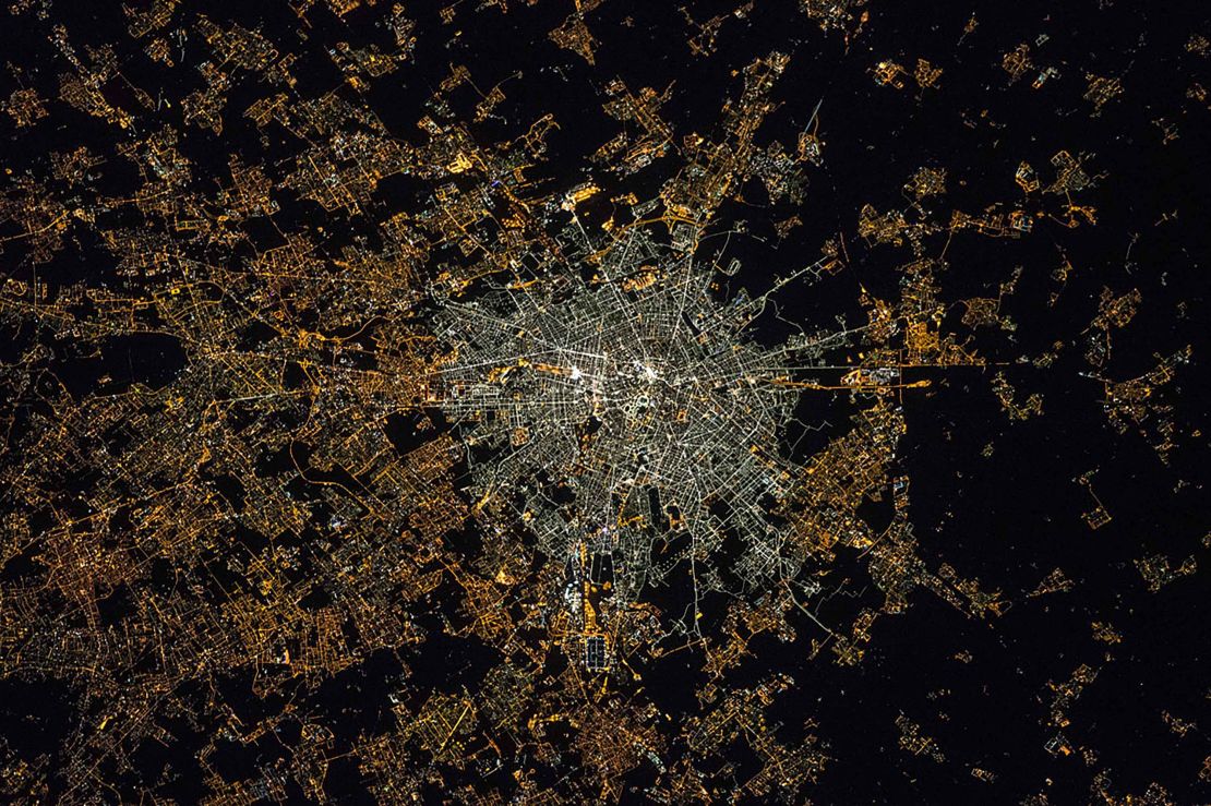 Milan after transition to LED technology in the city center. 