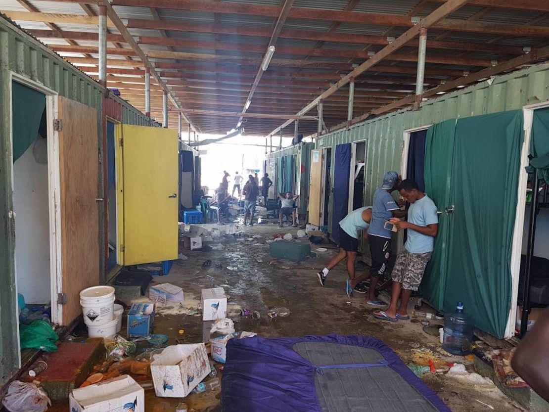 Refugees, photographed on November 23, who have remained at the Manus island refugee camp following its closure on  October 31, 2017.