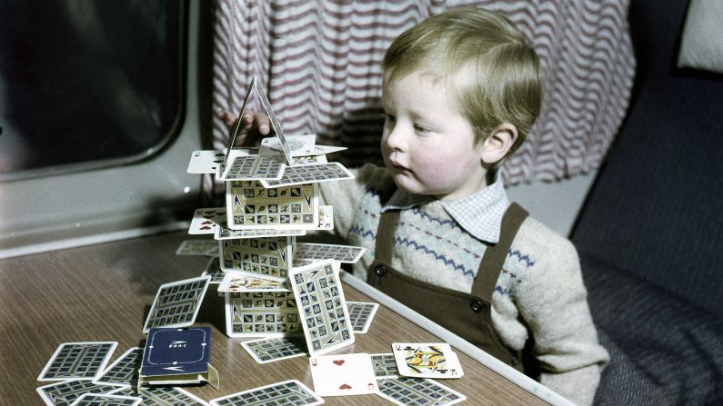 <strong>Card castle: </strong>Could be a PR stunt to demonstrate the smoothness of new high-flying jets. Could be a way to stop junior from kicking the table.