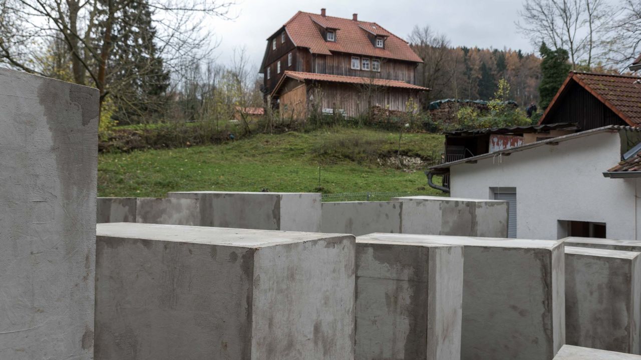 Activists erected a replica of the Berlin Holocaust Memorial outside the home of Alternative for Germany politician Björn Höcke.