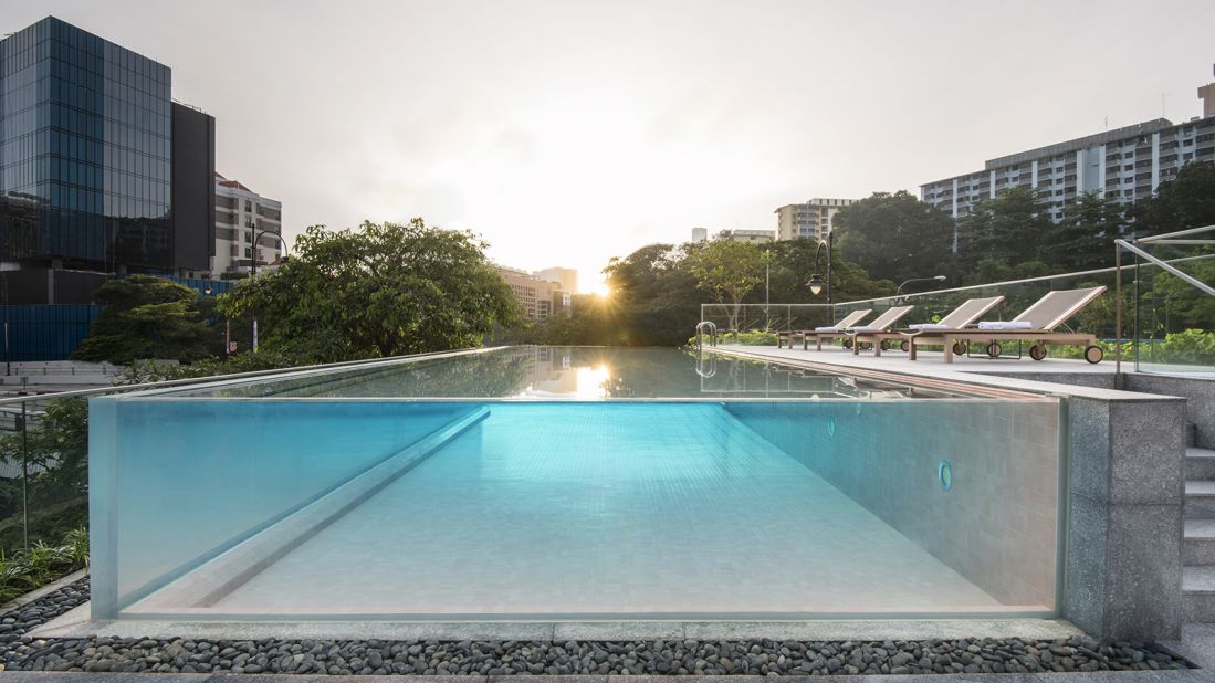 <strong>Infinity pool: </strong>The Warehouse infinity pool in particular is a showstopper, made entirely of glass on three sides and perched above the river on a platform adjoined to the main building.