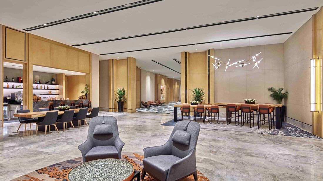 <strong>Sofitel Singapore City Centre: </strong>This brand new 223-room hotel features clean, soothing lines and textures with subtle brass accents. 