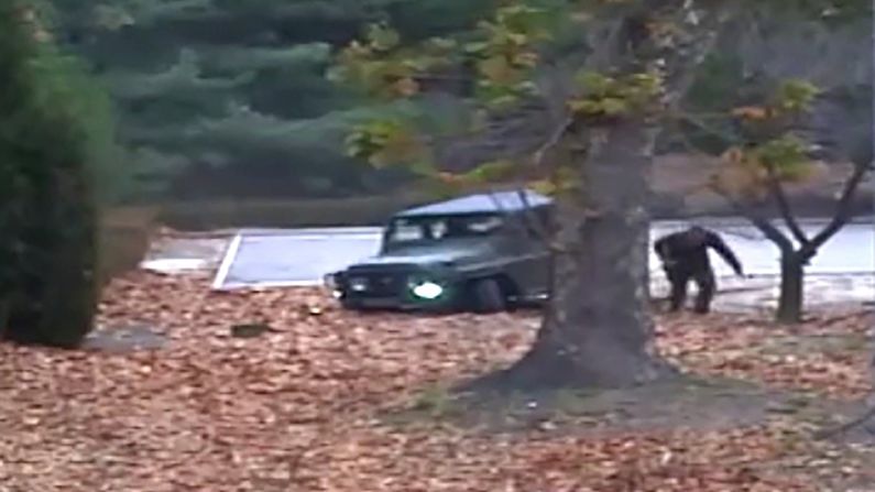 This screengrab, <a href="http://www.cnn.com/2017/11/21/asia/north-korea-defector/index.html" target="_blank">made from video footage</a> released by the United Nations Command on Wednesday, November 22, shows the North Korean soldier who defected last week by running across the demilitarized zone. The soldier was shot five times by his former comrades as he staged his daring break. He has since regained consciousness and is undergoing further treatment, the hospital treating him said Wednesday. He's been watching television and listening to South Korean and Western music.