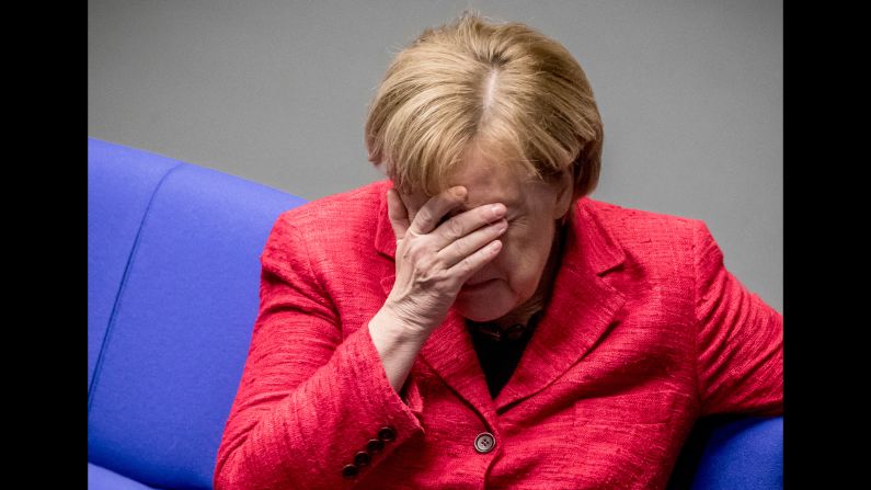 German Chancellor Angela Merkel attends a plenary session of the Bundestag, the country's parliament, on Tuesday, November 21. <a href="http://www.cnn.com/2017/11/20/europe/germany-coalition-talks-collapse/index.html" target="_blank">Germany has been plunged into its worst political crisis in years</a> after negotiations to form the next government collapsed overnight, dealing a serious blow to Merkel and raising questions about the future of the longtime Chancellor.