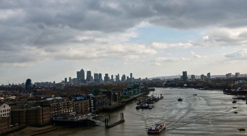 <strong>Bygone London: </strong>The views to the West might be the more iconic, but the views from the East Walkway are more representative of the London of days gone by. "This view is great for giving you an example of warehouses," says Haines. Many of the old warehouses have been converted into coveted riverside flats.