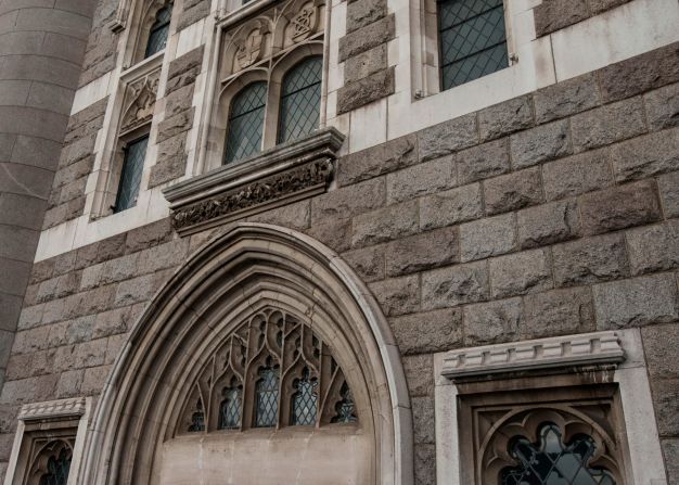 <strong>Bricks and stone:</strong> Looking at Tower Bridge close up offers a wealth of detail, including recreations of the crest of St Paul, London's patron saint. "There's 31 million bricks in total across the whole bridge, and then on top of that you have the Portland stone, and that's been engraved and etched and designed," says Haines.