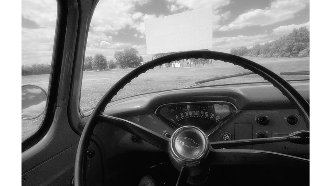 Many people have fond memories of drive-ins. Pictured here: '57 Chevy Truck at Moonglo Pulaski, Tennessee.