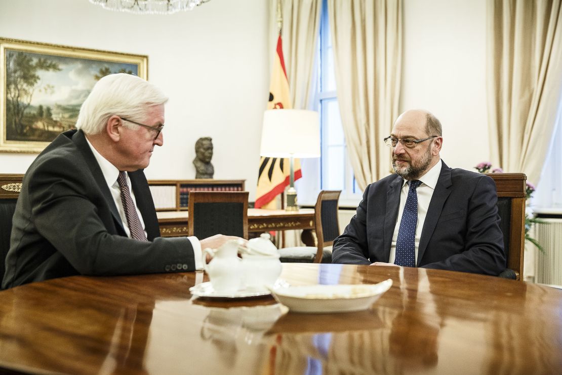President Steinmeier met with Social Democratic Party leader Martin Schulz on Thursday to discuss the country's next steps.