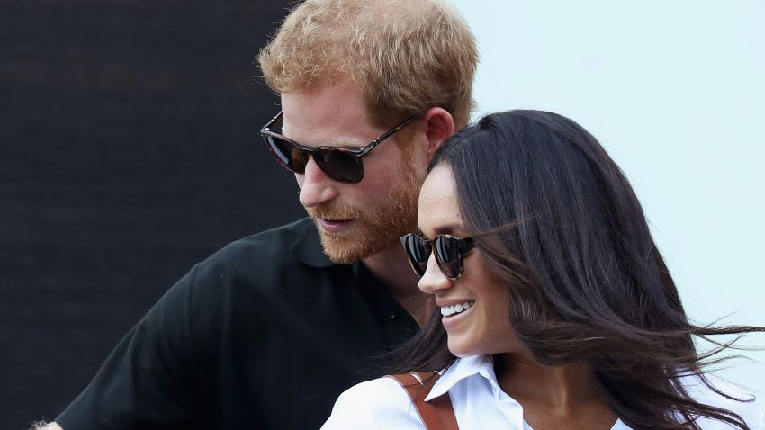 TORONTO, ON - SEPTEMBER 25:  Prince Harry and Meghan Markle attend a Wheelchair Tennis match during the Invictus Games 2017 at Nathan Philips Square on September 25, 2017 in Toronto, Canada  (Photo by Chris Jackson/Getty Images for the Invictus Games Foundation )