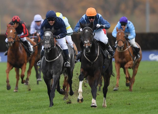 Owen and Calder Prince finished second behind Golden Wedding, ridden by trained vet Tom Chatfield-Roberts in the orange hat.