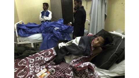 A teenage survivor of the attack is treated Friday at a hospital in Ismailia.