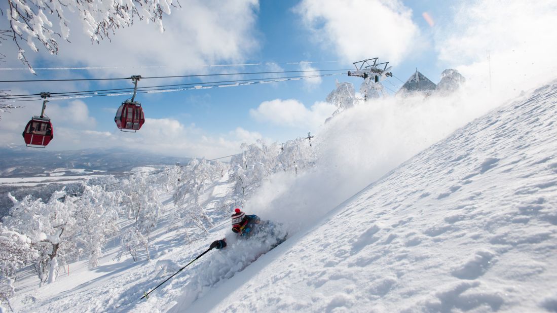 Rusutsu is also known for its spacious, uncrowded terrain catering to both beginners and advanced skiers.