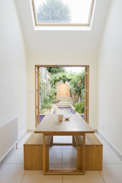 They achieved this through extending the original house at the rear and incorporating a gently sloping roof.  