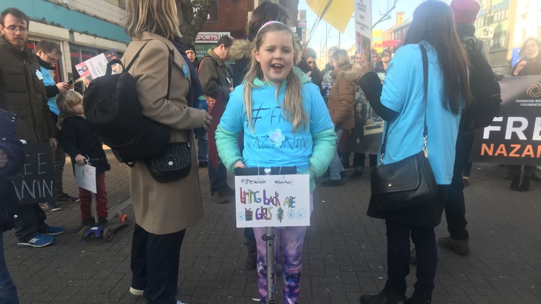 Rosie Ratcliffe, the 10-year-old niece of Nazanin Zaghari-Ratcliffe, calls for her release.