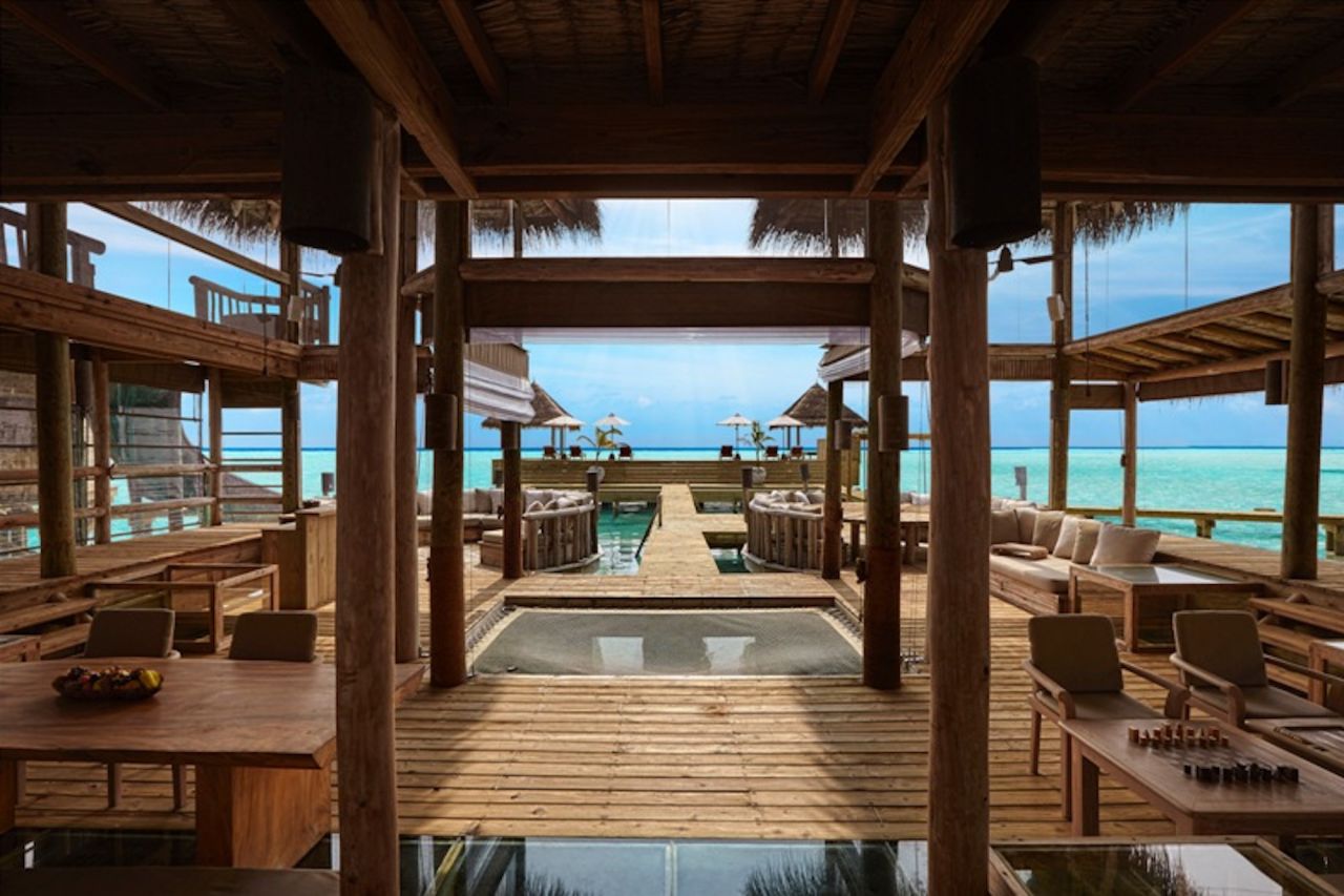 <strong>Castaway experience:</strong> The mansion, which stands on stilts, belongs to the luxurious Gili Lankanfushi, which is located just a short boat-ride away.<br />
