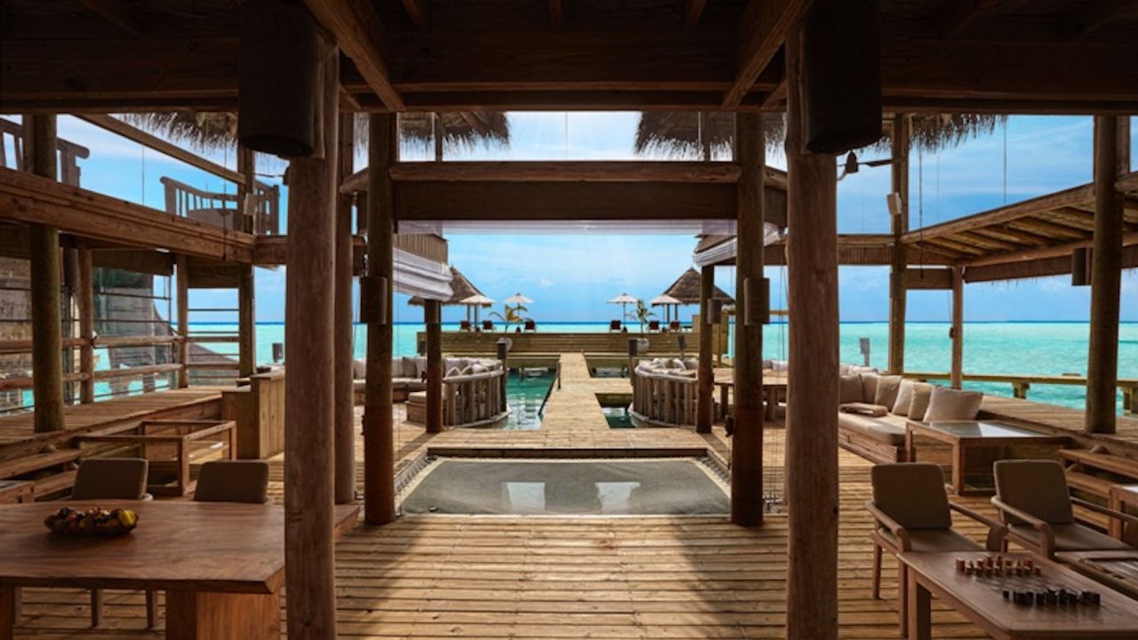 Gili Lankanfushi's Private Reserve sits on stilts and can only be accessed by boat.