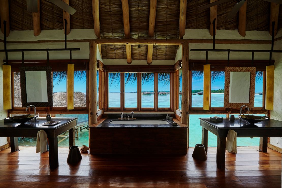The villa is made from sustainably-sourced plantation teak, palm wood and bamboo.