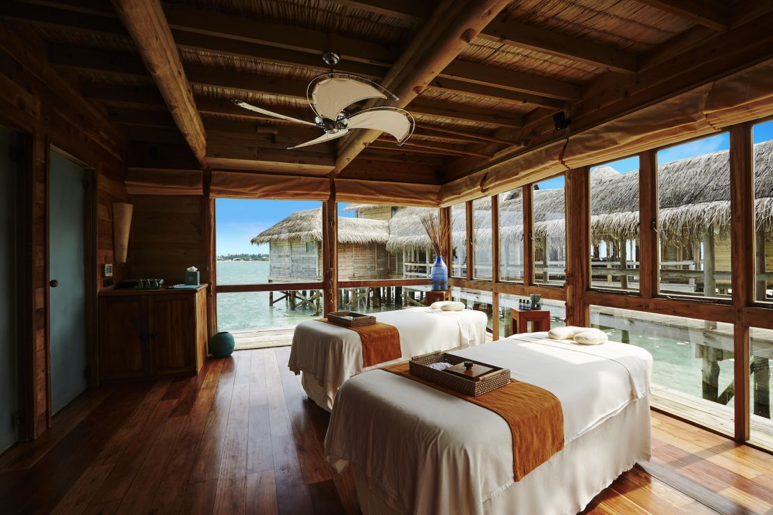 The Gili Lankanfushi Private Reserve's spa suite.