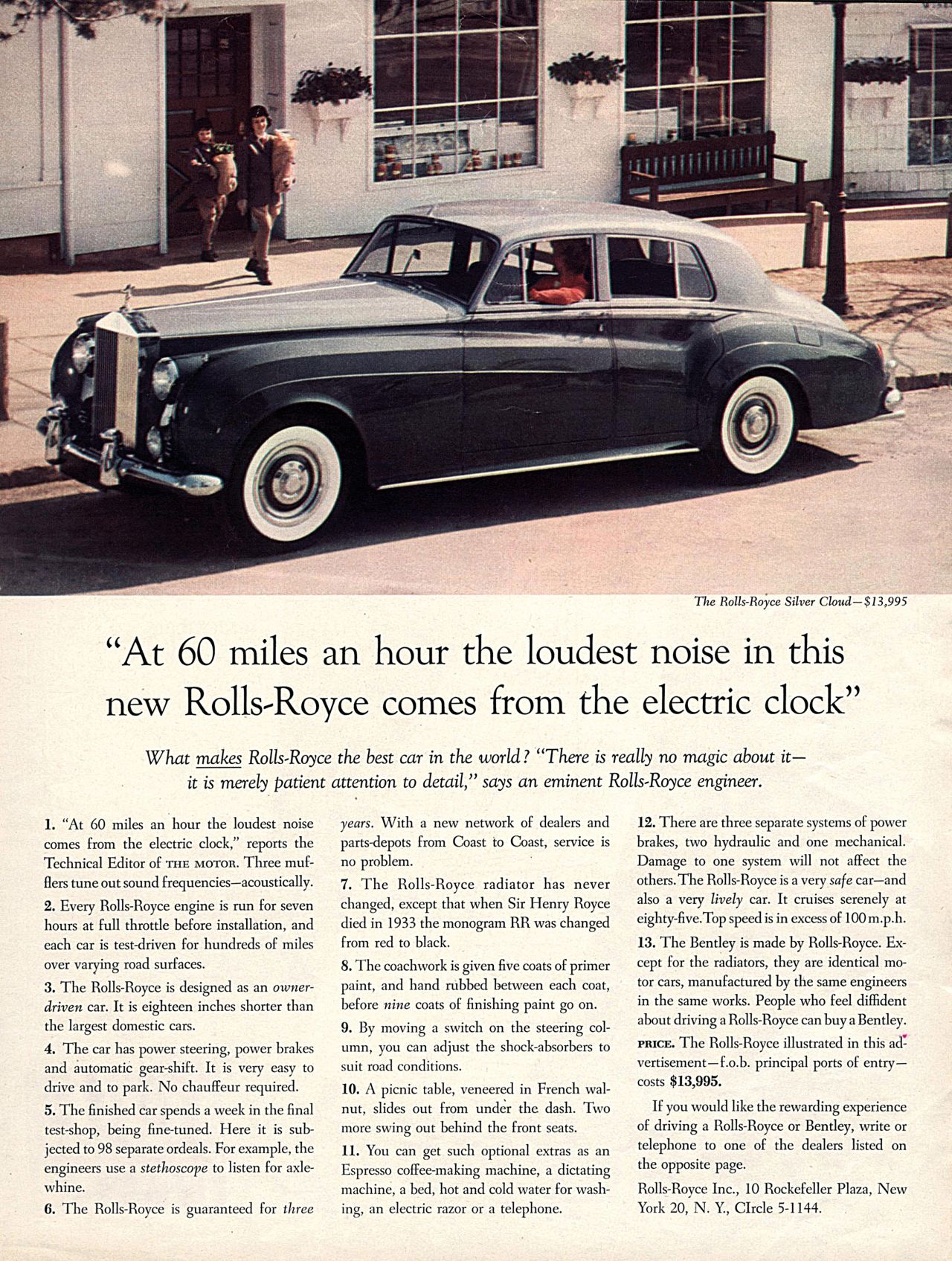 A vintage Rolls-Royce ad.