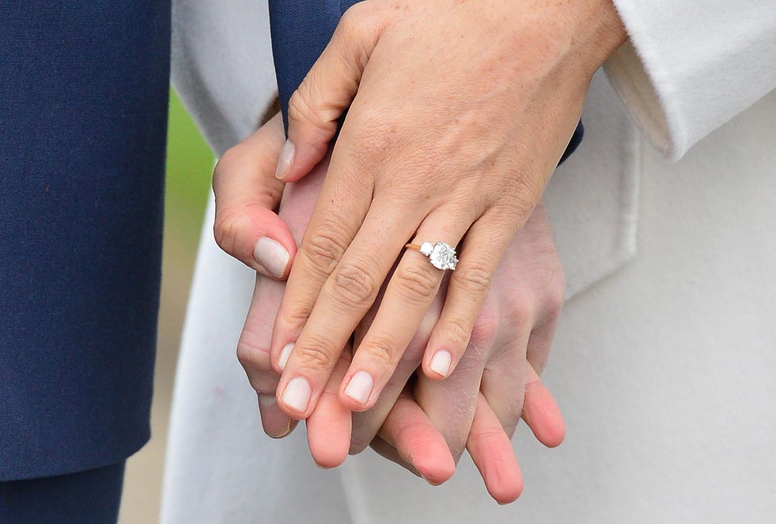 Harry designed the engagement ring which was made by Cleave and Company, Court Jewellers and Medallists to Her Majesty The Queen. 