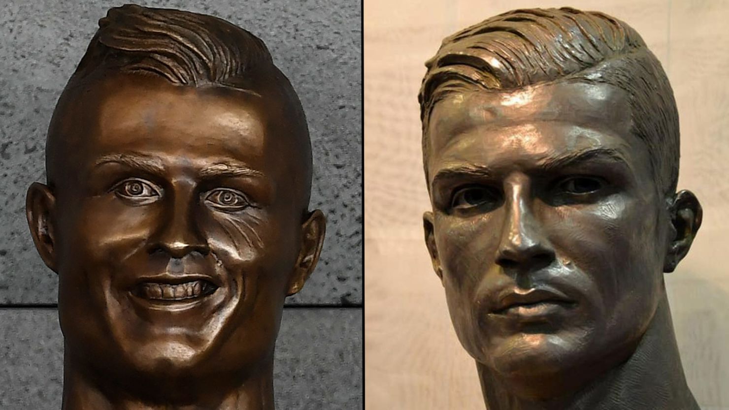 Which bust of Cristiano Ronaldo do you like better? The left is from March and the right was created in November.