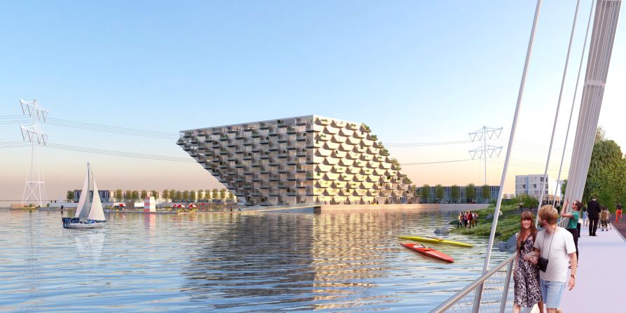 In recent years climate change has posed a serious question about how our cities will cope with riding sea levels. Some architects believe floating buildings might be the answer. Like the floating IJburg waterfront building by BIG and Barcode Architects. 