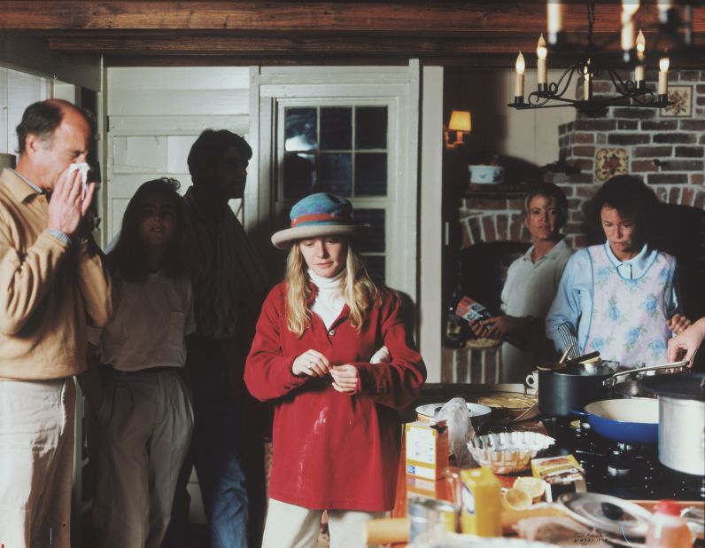 From curator Karen Haas: "Tina Barney's large-scale color photographs from the early 1990s often center on the lives of her own well-off family and friends. In intimate images like this one, of a comfortable New England kitchen at Thanksgiving, Barney clearly has an insider's perspective on the scene that unfolds before her large-format camera. Only with longer looking does one begin to understand just how carefully staged and complex this seemingly casual photograph really is."