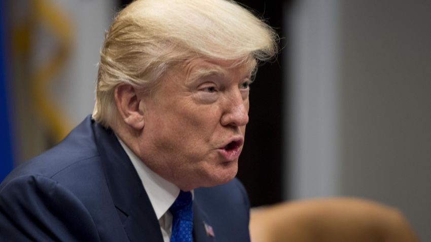 US President Donald Trump makes a statement at the White House in Washington, DC, on November 28, 2017.