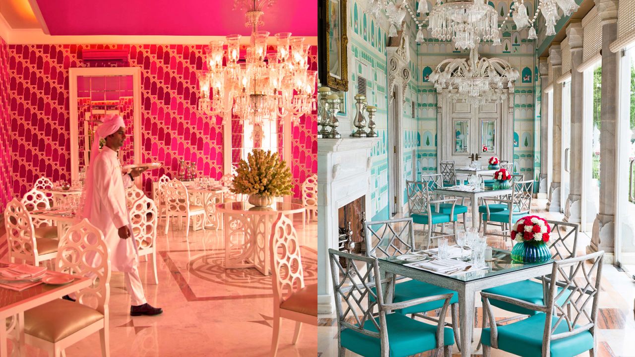 <strong>SUJÁN Rajmahal Palace: </strong>Decked out in contemporary colors and eye-catching wallpapers, SUJÁN Rajmahal Palace is easily one of the most stylish hotels in India.
