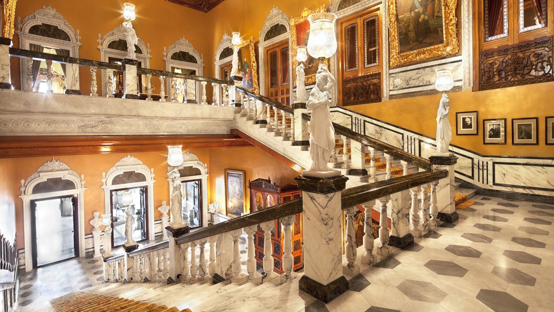 <strong>Taj Falaknuma Palace: </strong>The 19th-century palace-turned-hotel is a living museum of murals, Venetian chandeliers, antiques and statues -- plus 60 lavish guest rooms, croquet lawns, labyrinthine gardens and stables.