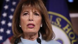 WASHINGTON, DC - NOVEMBER 15:  Rep. Jackie Speier (R) (D-CA) speaks at a press conference on sexual harassment in Congress on November 15, 2017 in Washington, DC. Sen. Kirsten Gillibrand and Speier announced the introduction of bipartisan legislation to prevent and respond to sexual harassment in Congress.  (Photo by Win McNamee/Getty Images)