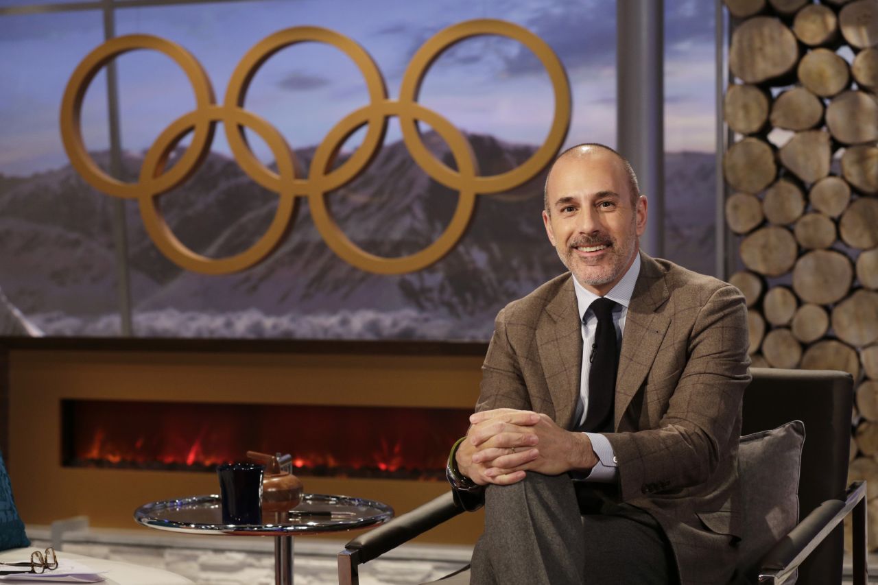 Lauer appears on set during the XXII Olympic Winter Games in Sochi, Russia in February 2014.