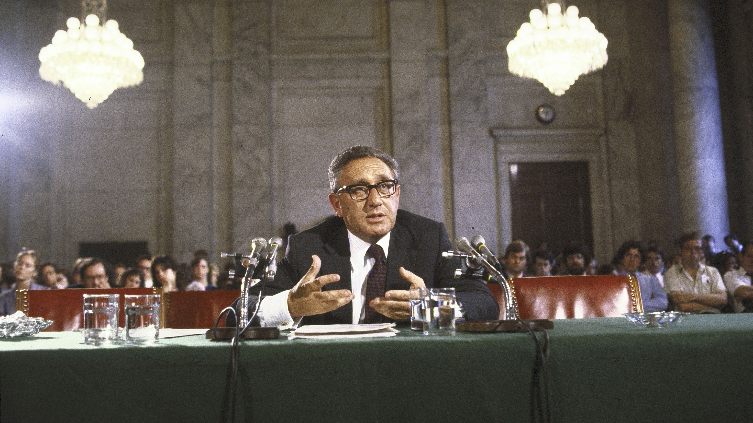 Kissinger testifies before the Senate Energy Committee.