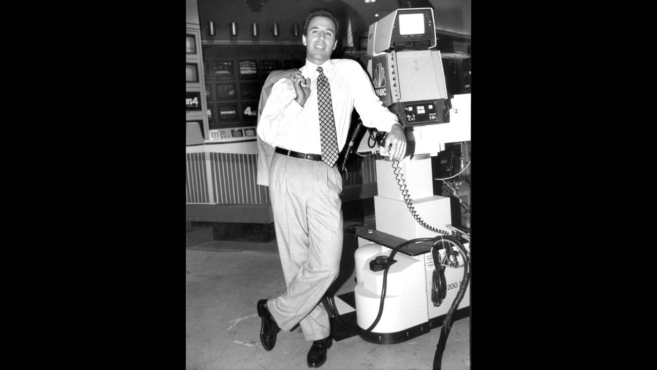Lauer on set after anchoring the NBC local news in June 1993.