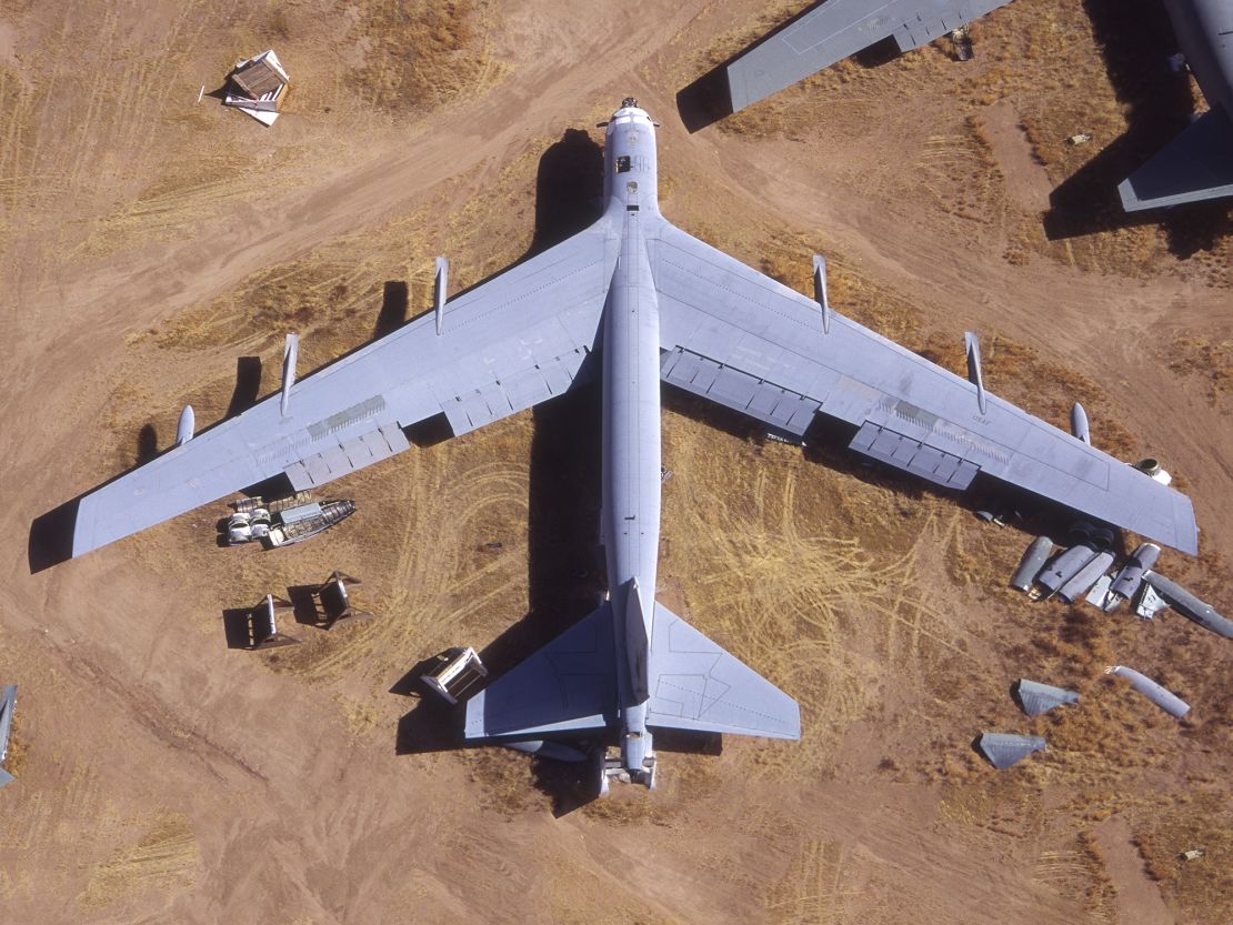 Buehler chartered a helicopter to capture a birds-eye view of the derelict planes.
