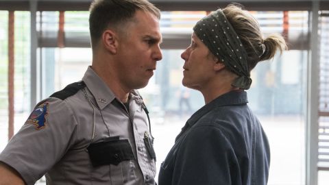 A scene from the movie "Three Billboards"