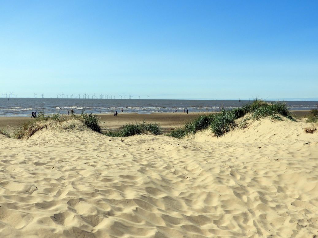 <strong>Crosby, Merseyside: </strong>The expansive strand of Crosby stretches for nearly three miles north of Liverpool docks on England's northwest coast. 