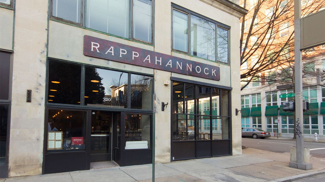 <strong>Rappahannock:</strong> The nearby Rappahannock River is known for its oyster beds, and this restaurant has some of the city's best.