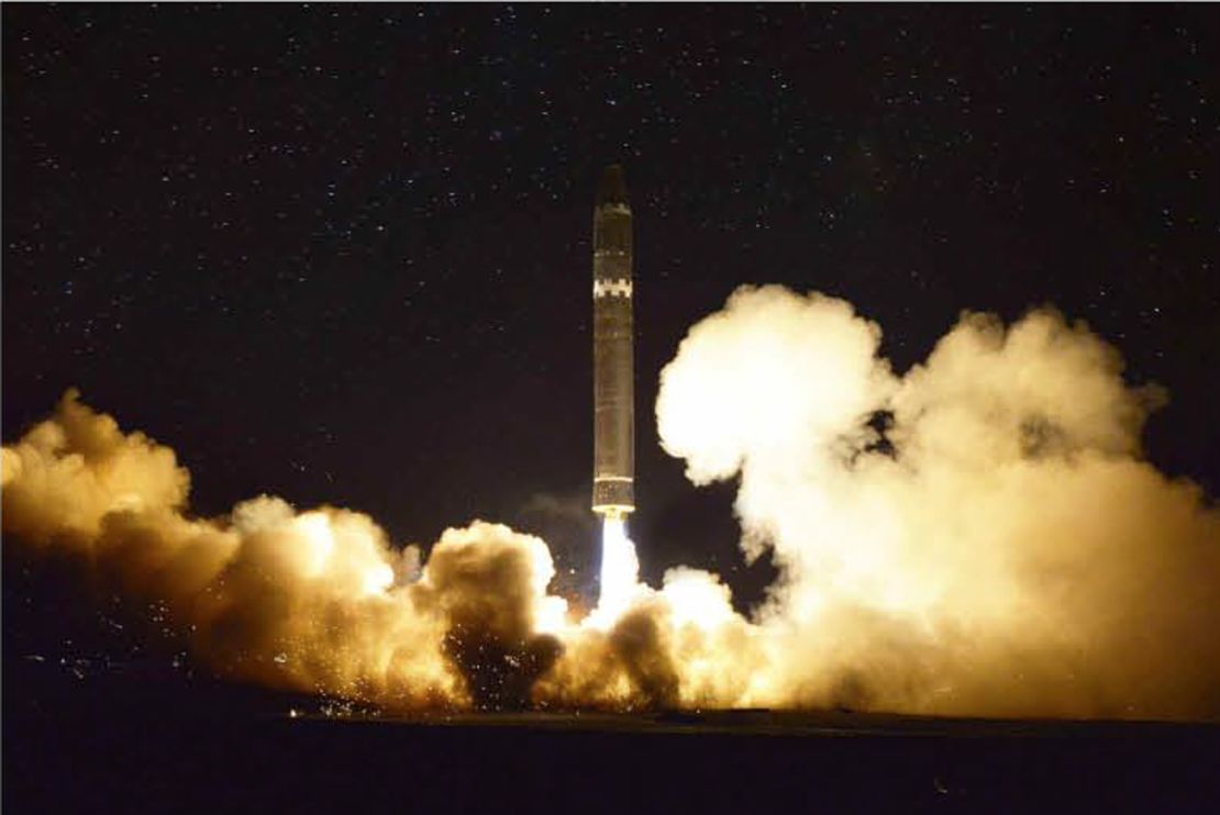 Another image from Rodong Sinmun said to be of the latest missile launch.