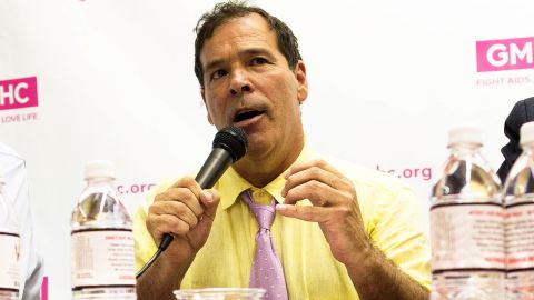 In this July 23, 2013 file photo, Randy Credico, who was a candidate in the New York mayoral race, speaks during a forum on HIV/AIDS at the GMHC headquarters in New York. (AP Photo/John Minchillo, File)