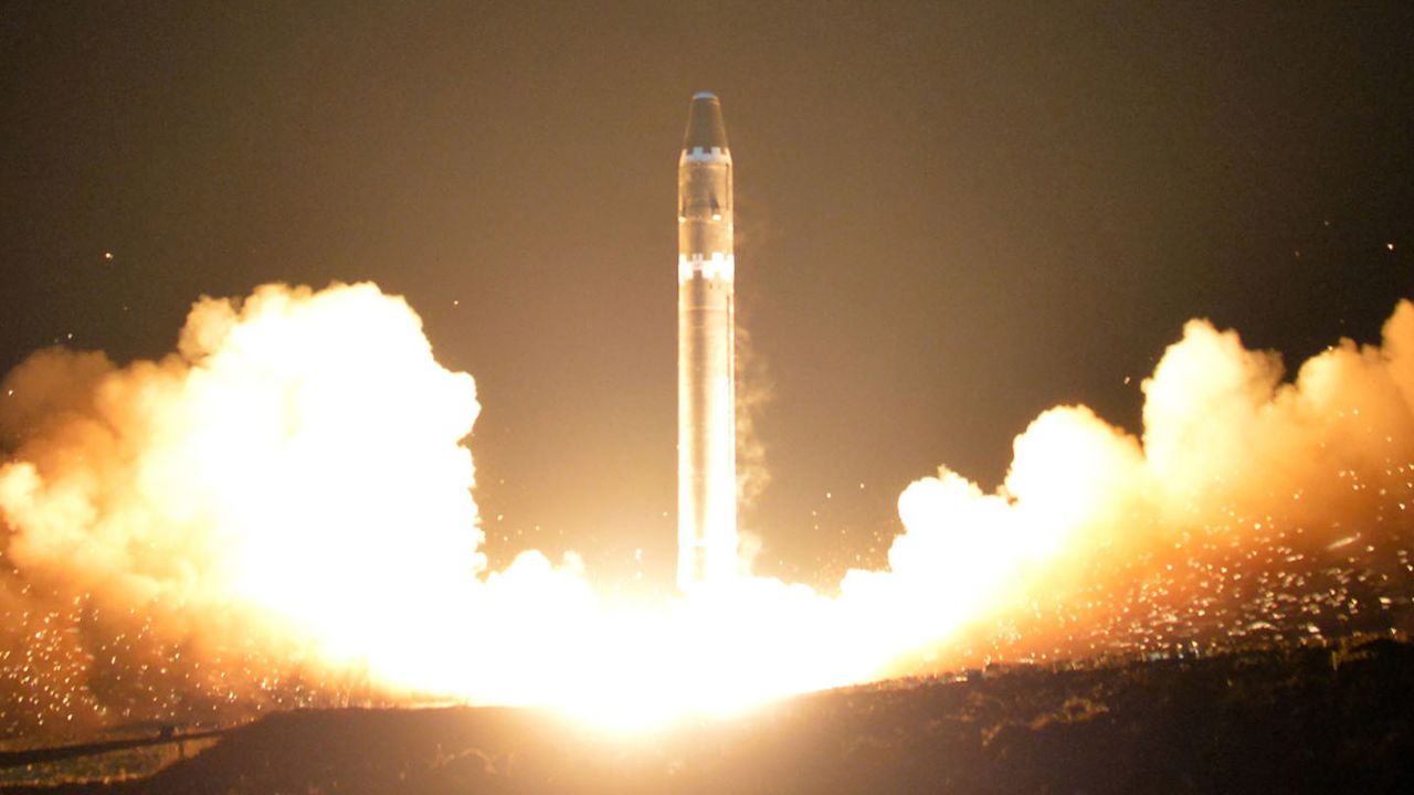 An image released Thursday, November 30 purports to show the Hwasong-15 missile launched Wednesday.