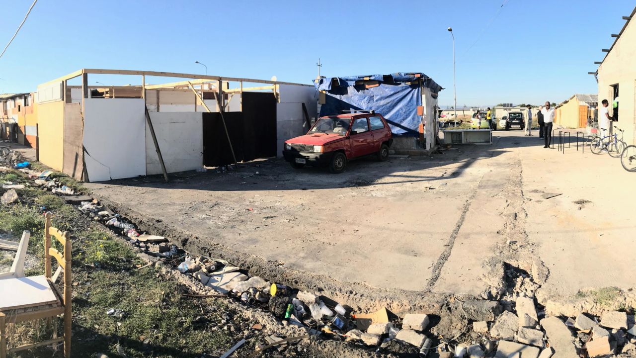 The Runway Ghetto is located at the site of a former military airport.