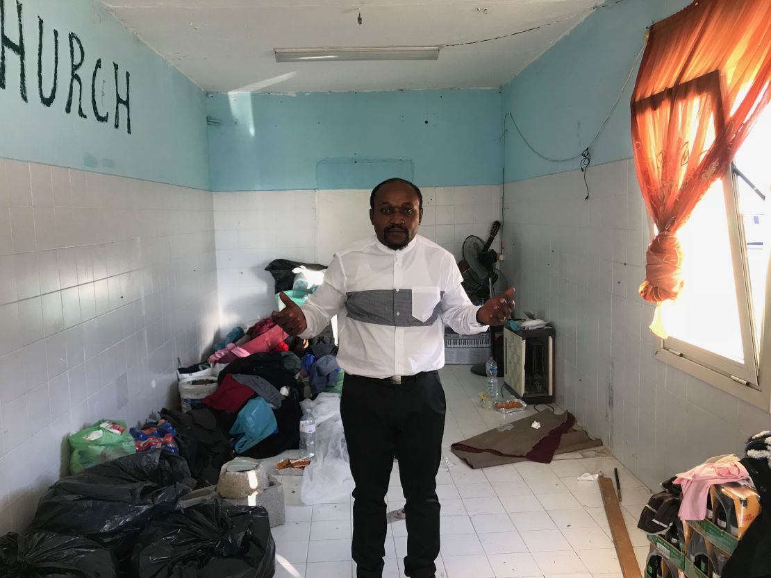 Pastor Charles, at the Nigerian church in the Runway Ghetto.