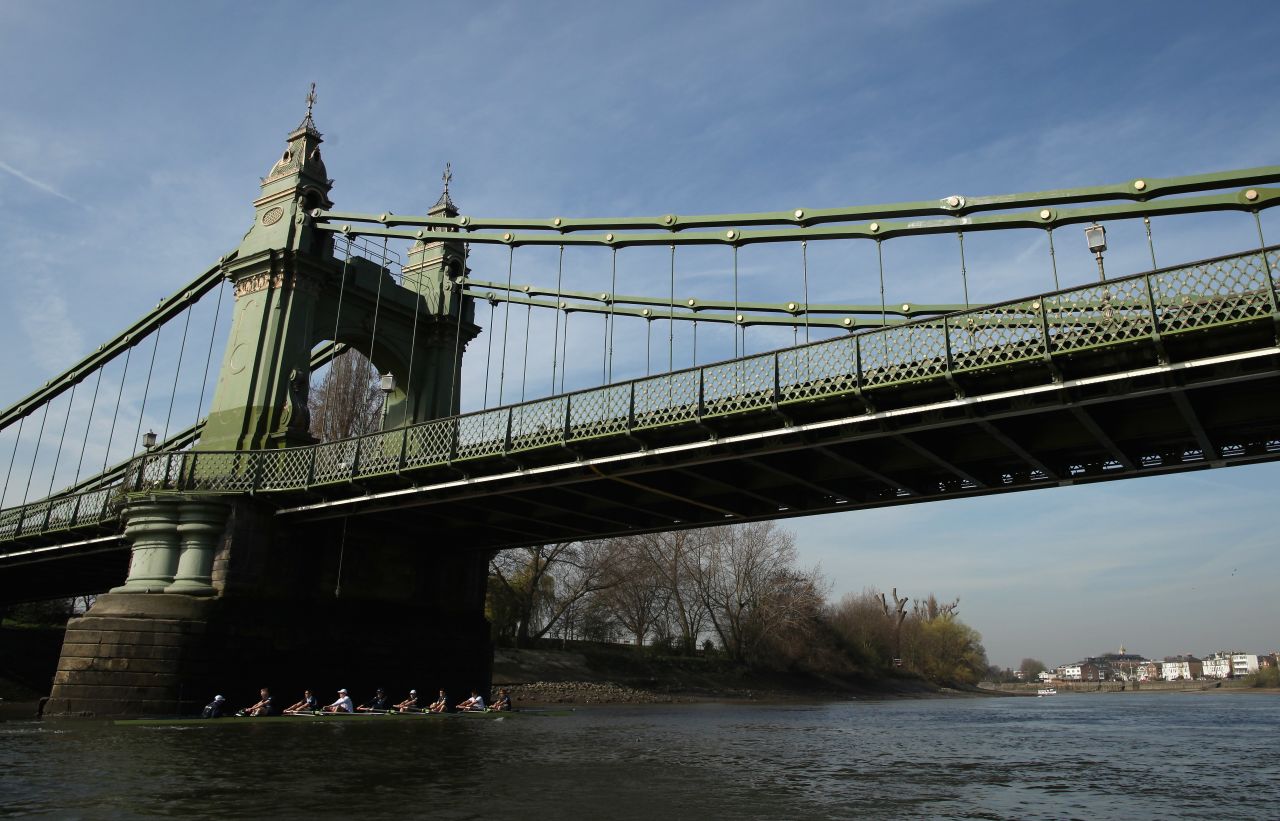 Picturesque Hammersmith Bridge is a London highlight.