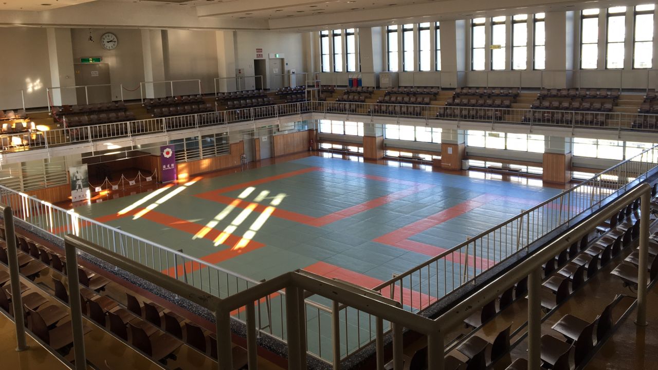The eighth-floor gymnasium at the Kodokan.