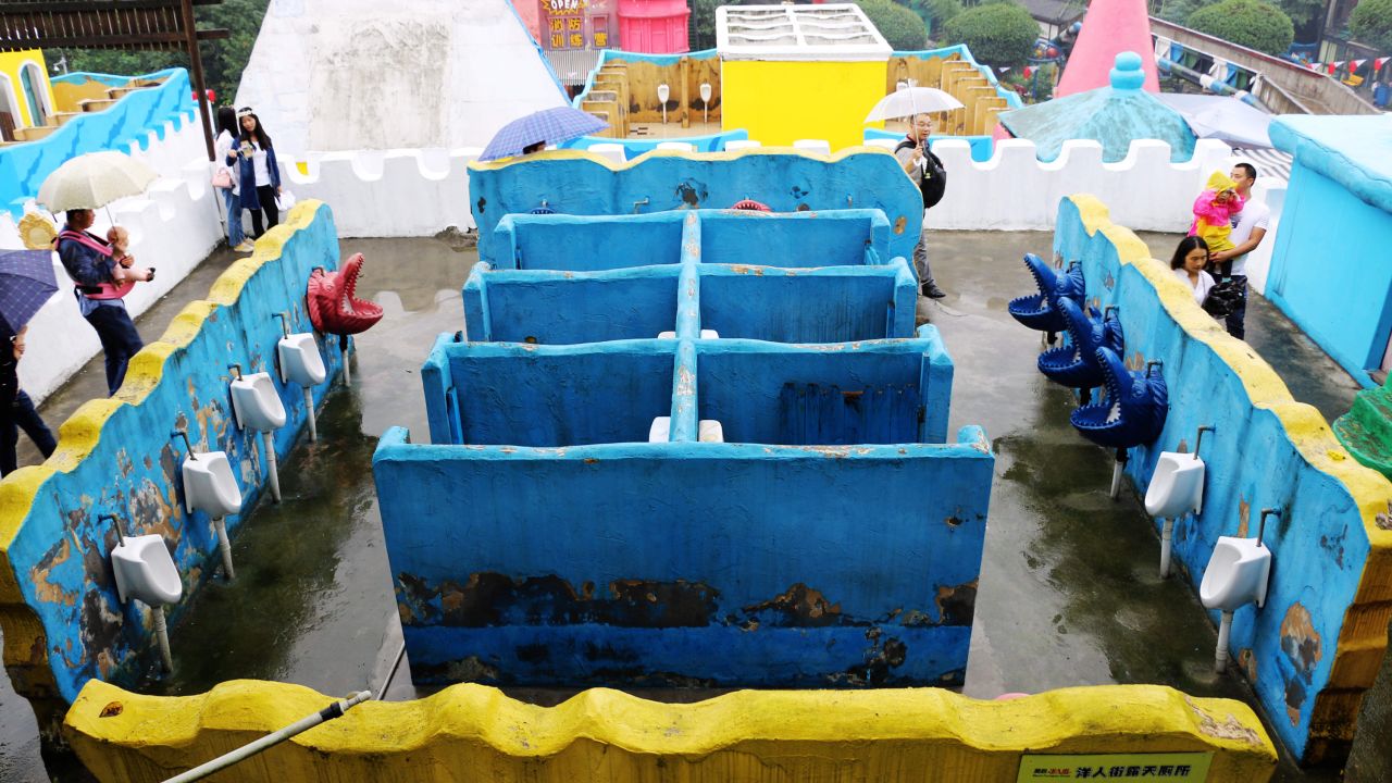 <strong>Splash of color: </strong>Back in Chongqing, this vibrant facility was created to mark World Toilet Day on November 19, 2017.