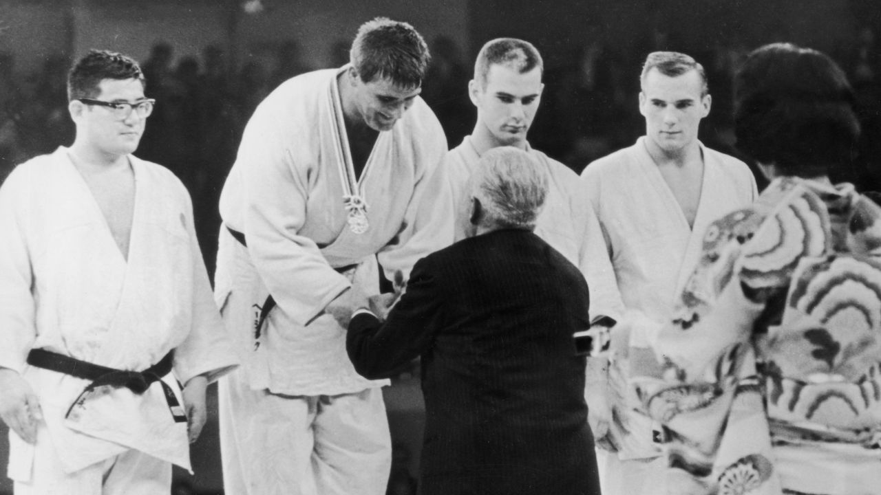Anton Geesink won gold at the 1964 Olympics in Tokyo.